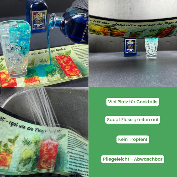 V-SINNE saugstarke Barmatte mit Spruch