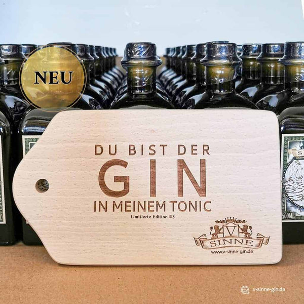 V-SINNE Frühstücksbrettle mit lustigem Gin Spruch
