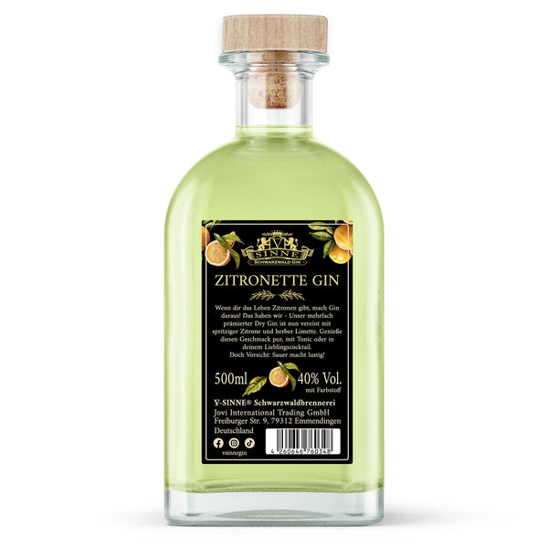 V-SINNE Zitronette Gin 500ml 40% vol.