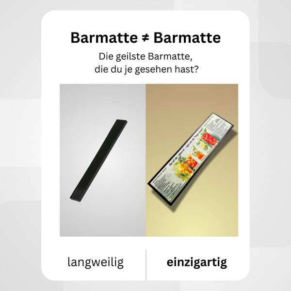 V-SINNE saugstarke Barmatte mit Spruch