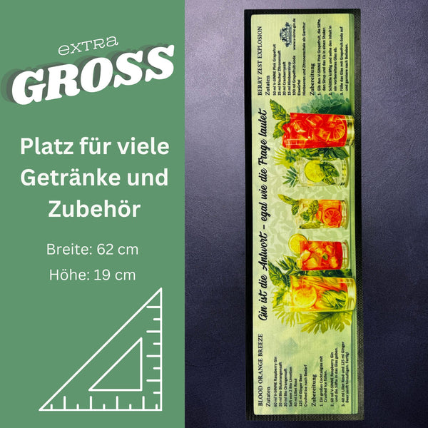 V-SINNE saugstarke Barmatte mit Spruch