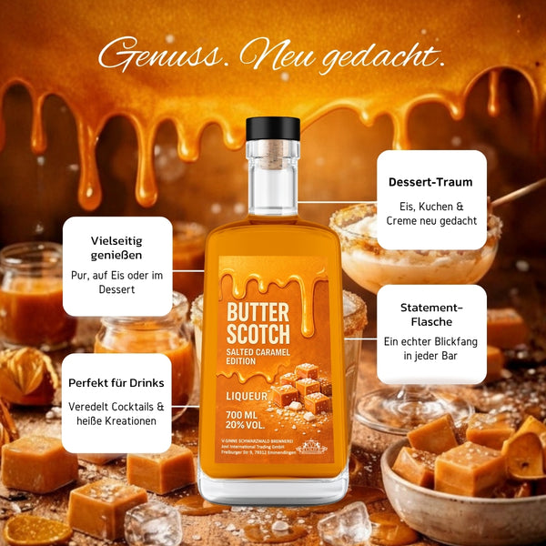 V-SINNE Butterscotch Likör – Salted Caramel Edition 20% vol. 700ml
