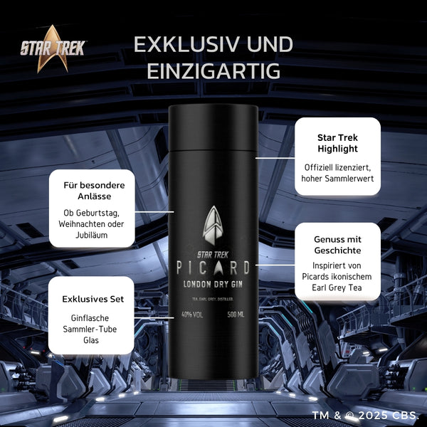 V-SINNE Star Trek Picard Earl Grey Gin 500ml 40% vol.