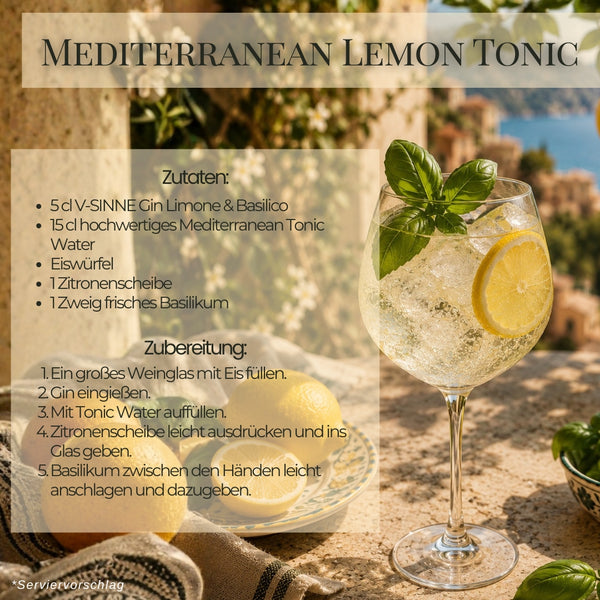 V-SINNE Limone & Basilico Dry Gin 500ml 40% vol.