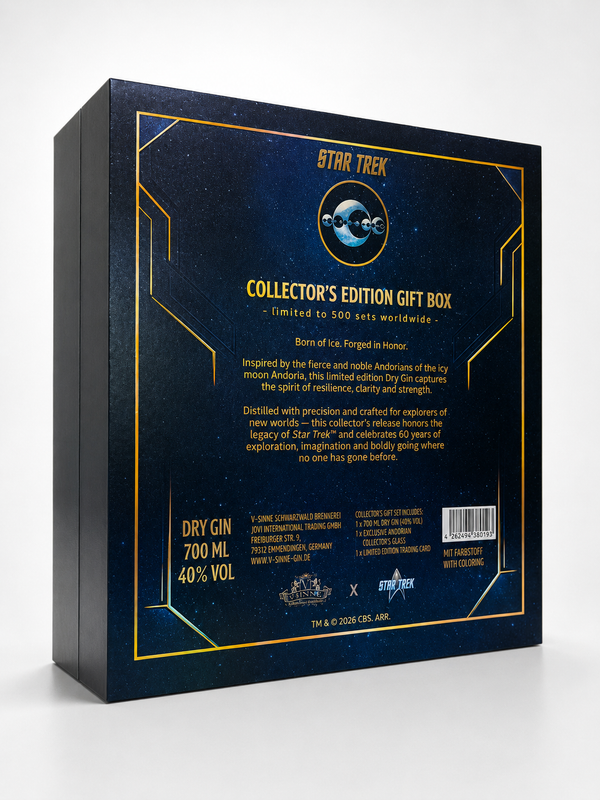 V-SINNE Star Trek Andorian Frost Dry Gin 700ml 40% vol.