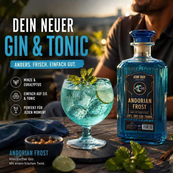 V-SINNE Star Trek Andorian Frost Dry Gin 700ml 40% vol.