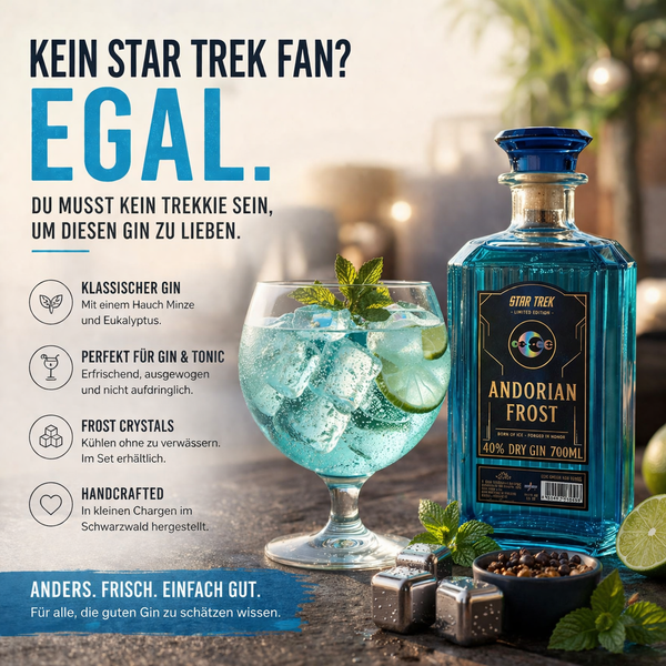 V-SINNE Star Trek Andorian Frost Dry Gin 700ml 40% vol.