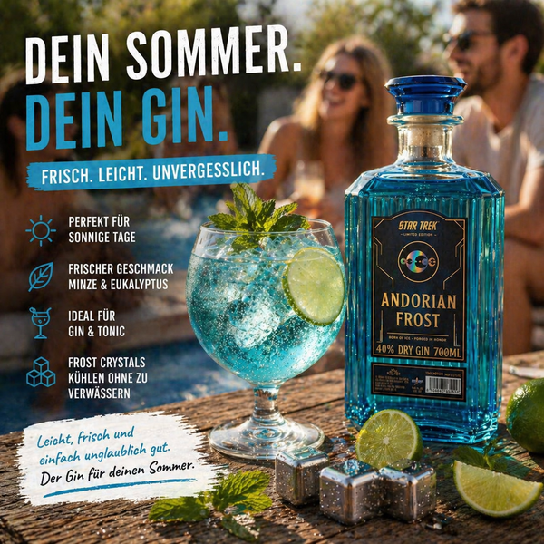 V-SINNE Star Trek Andorian Frost Dry Gin 700ml 40% vol.