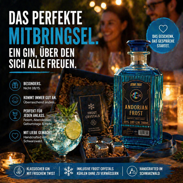 V-SINNE Star Trek Andorian Frost Dry Gin 700ml 40% vol.