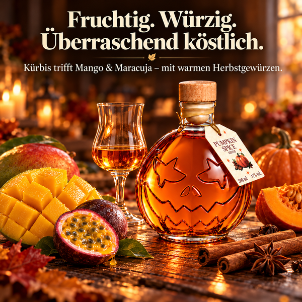 V-SINNE Pumpkin Spice Likör - Kürbislikör 17% vol. 500 ml