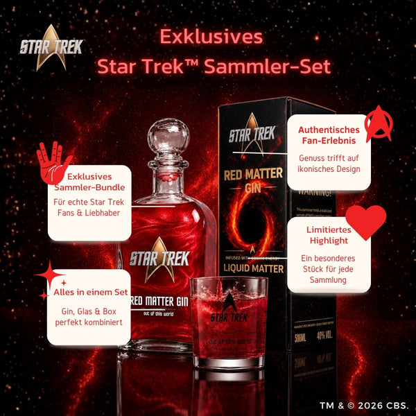 V-SINNE Star Trek Red Matter Gin Collectors Editions 500ml 40% vol.