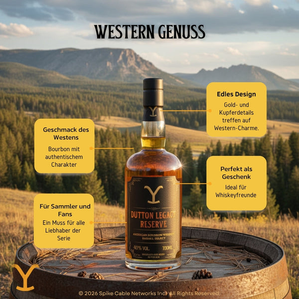 V-SINNE x Y™ DUTTON RANCH - Kentucky Bourbon Whiskey 700ml 40% vol.